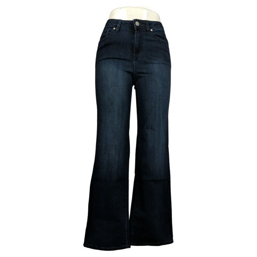 Belle by Kim Gravel Women's Jeans Sz 2 TripleLuxe Denim Wide Leg Blue A555515